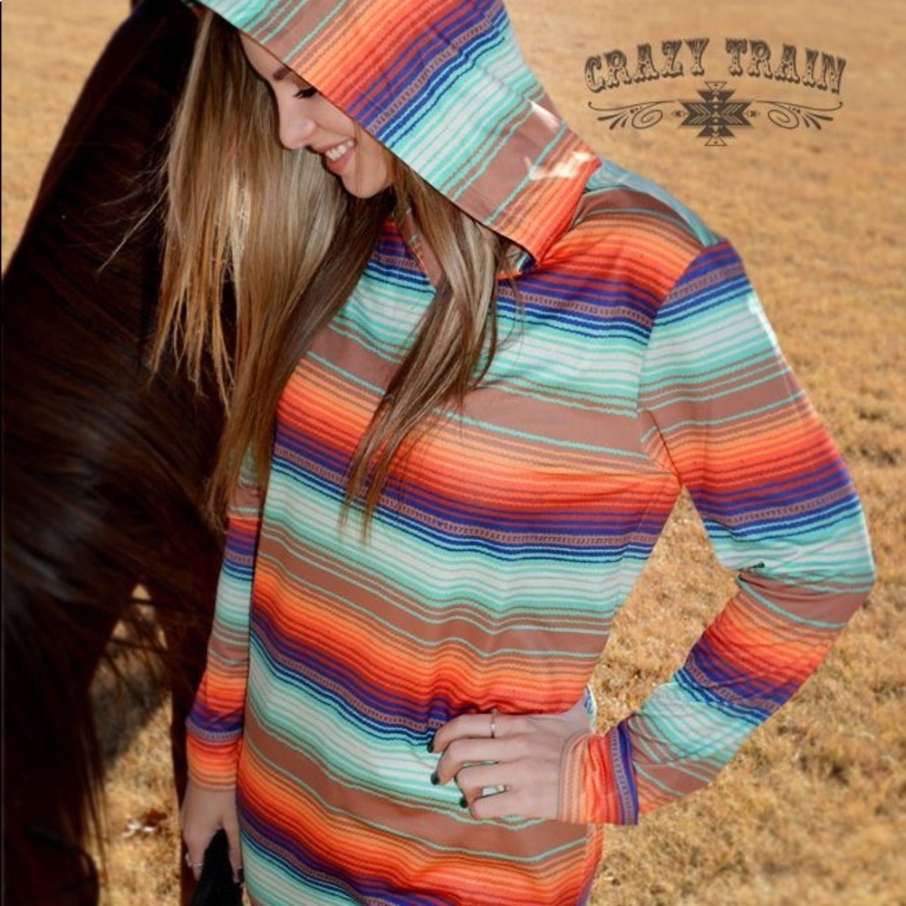 Crazy Train Serape Hoodie